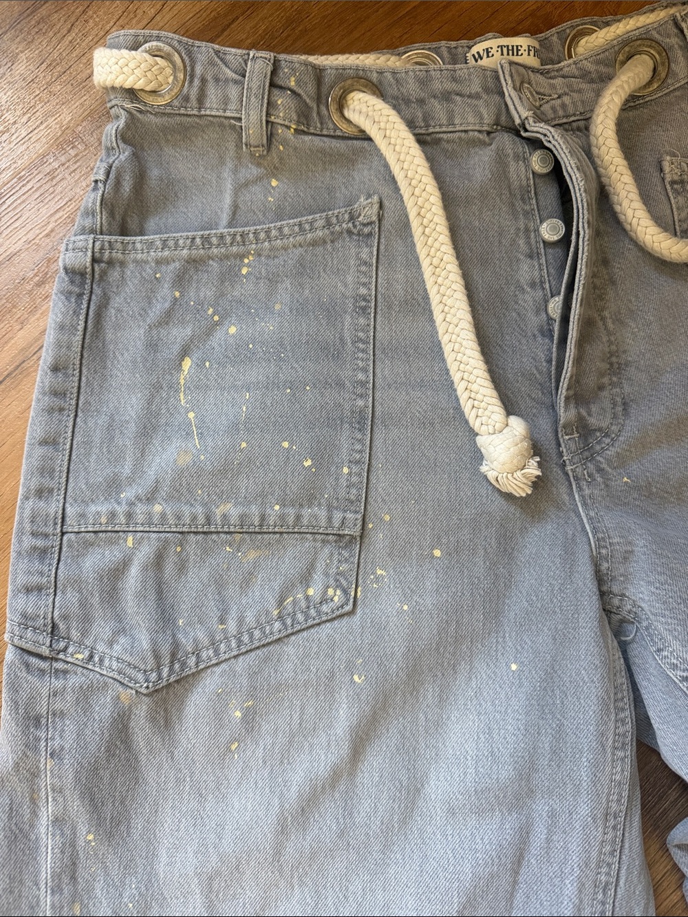 Free People distressed barrel leg jeans - Picture 2 of 4